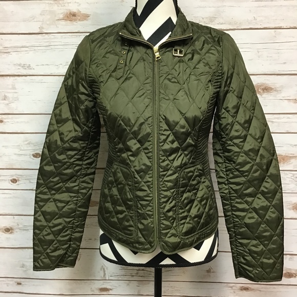 Banana Republic womens olive green quilted jacket - Picture 1 of 4